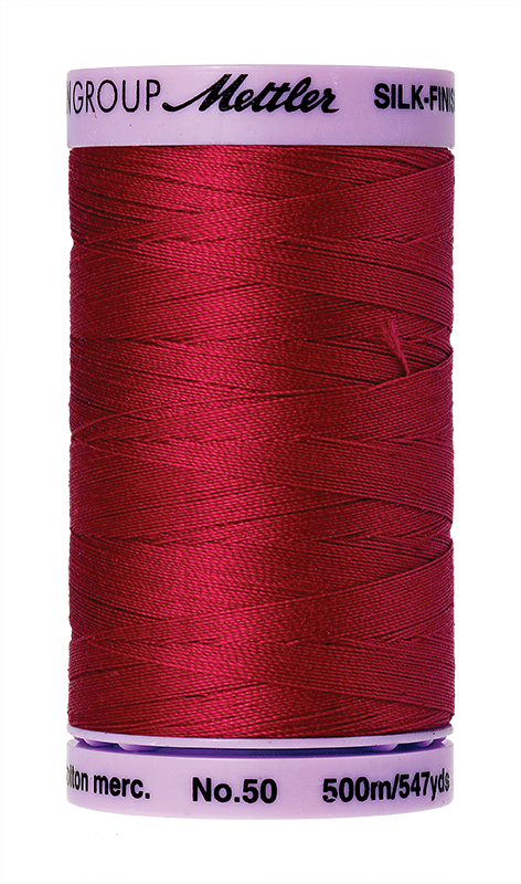 Mettler Silk Finish Cotton Thread 50 - Country Red 0504 - 500m