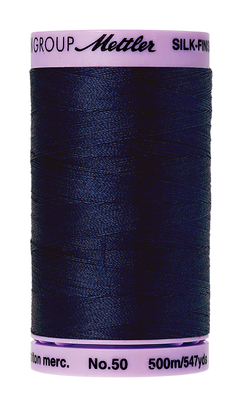 Mettler Silk Finish Cotton Thread 50 - Navy 0825 - 500m