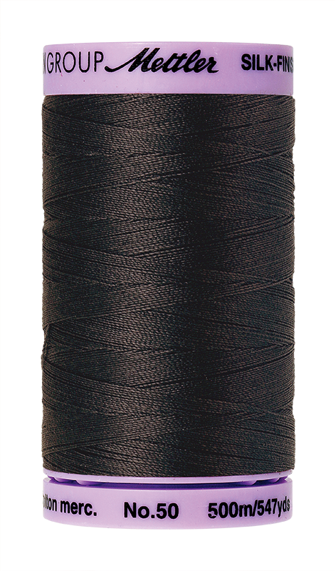 Mettler Silk Finish Cotton Thread 50 - Charcoal 1282 - 500m
