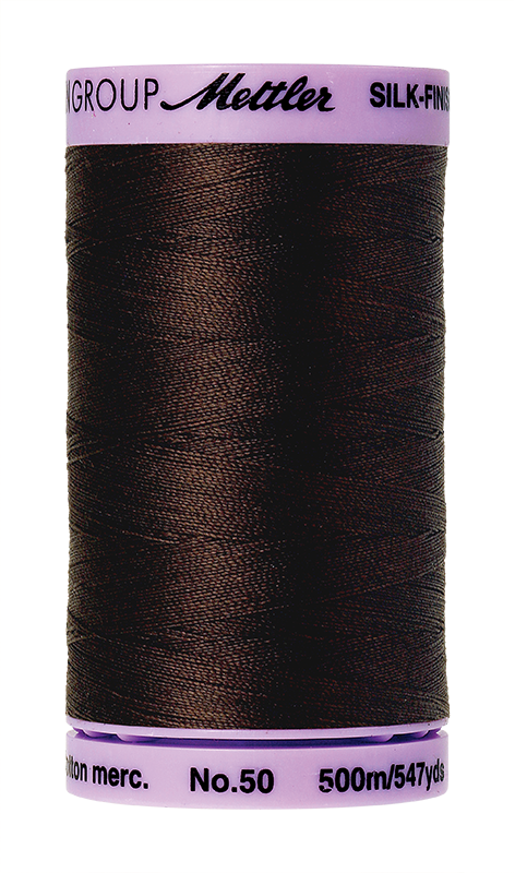 Mettler Silk Finish Cotton Thread 50 - Black Peppercorn 1382 - 500m