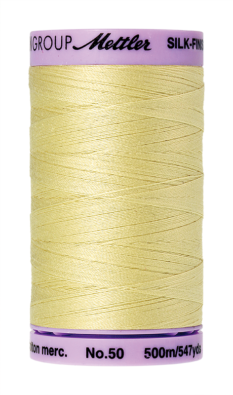 Mettler Silk Finish Cotton Thread 50 - Lemon Frost 1412 - 500m