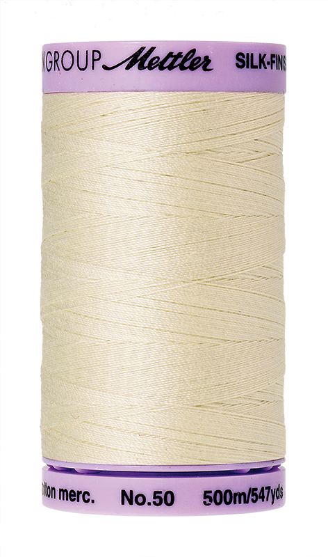 Mettler Silk Finish Cotton Thread 50 - Antique White 3612 - 500m