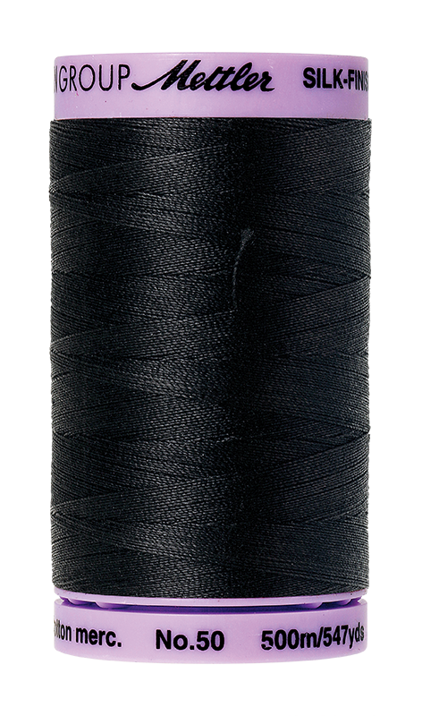 Mettler Silk Finish Cotton Thread 50 - Black 4000 - 500m